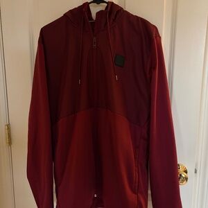 Under Armour Mens Armour Fleece Storm Full Zip Hoodie Maroon Sz Large
